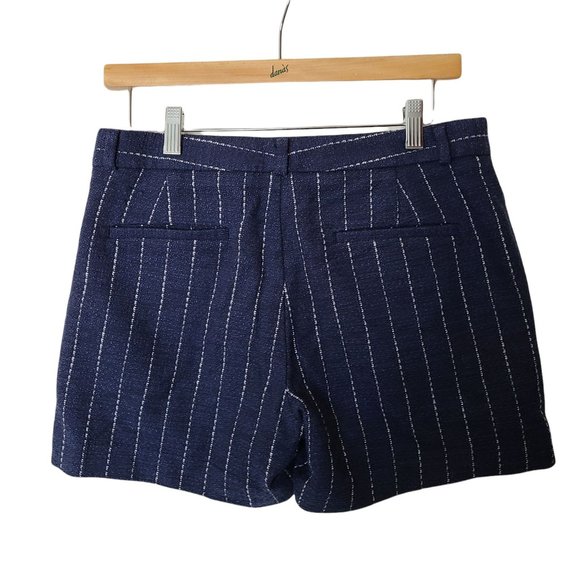 Banana Republic Blue Pinstripe Shorts Pockets size 4 Nautical - Picture 5 of 7